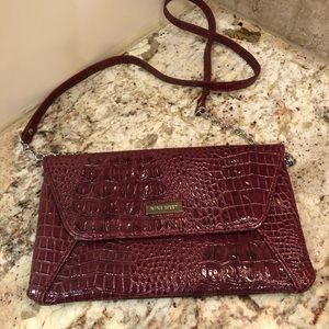 Nine West clutch (light maroon - cranberry color)